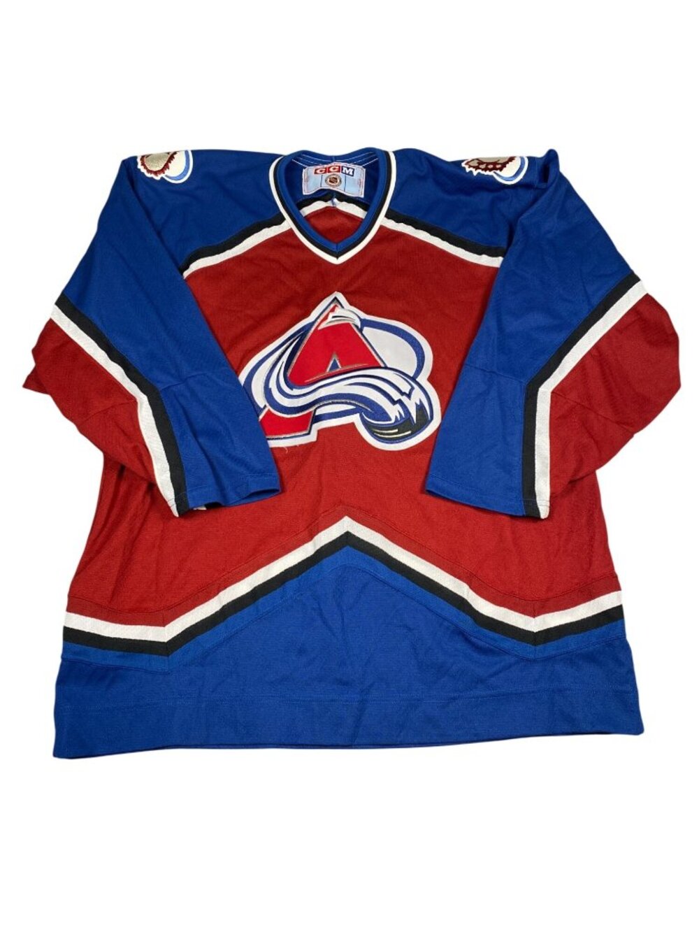 Colorado Avalanche CCM Vintage Hockey Jersey XL Red/Blue Air-Knit Vintage 90s